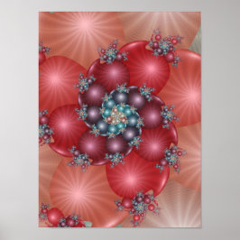 Póster Fractal de Coral Onírico