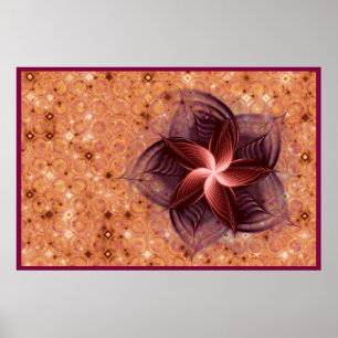 Póster Fractal de flor de cobre
