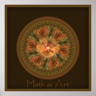 Póster Fractal de la llamarada del tiempo