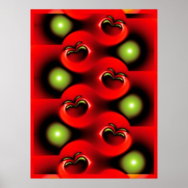 Póster Fractal de manzanas (Frente)