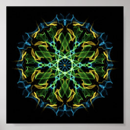 Póster Fractal de mediación personal Mandala 7