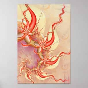 Póster Fractal de ondas sonoras