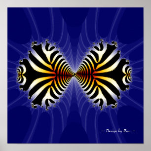 Póster Fractal de pez besante