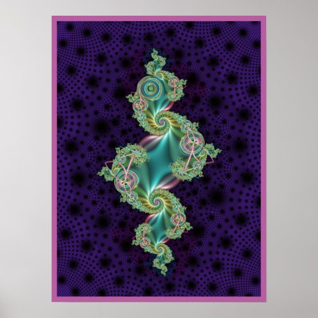 Póster Fractal decorativo de Julia (Frente)