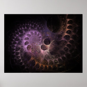 Póster Fractal del nautilus