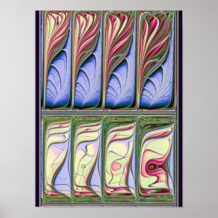 Póster Fractal del Tanque de Peces