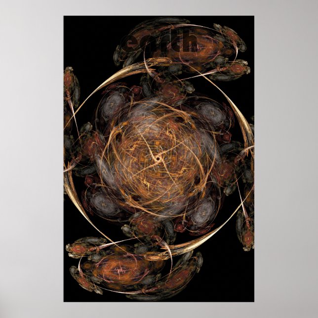 Póster fractal flame: earth (Frente)