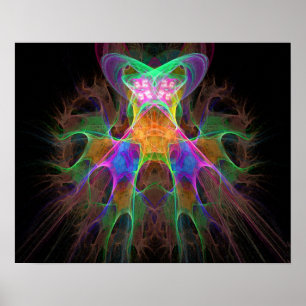 Póster Fractal Flames Deva