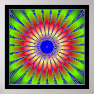Póster Fractal floreciente