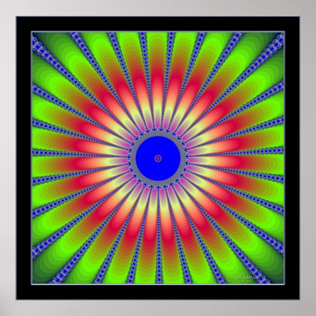 Póster Fractal floreciente (Frente)