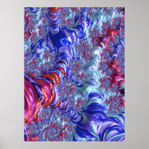 Póster Fractal Groovy