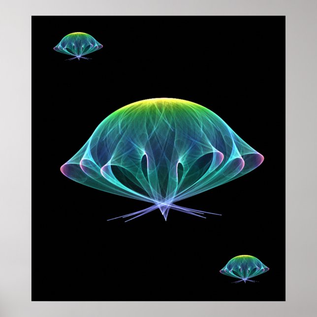 Póster Fractal Jellyfish (Frente)