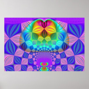 Póster Fractal Karl Marx