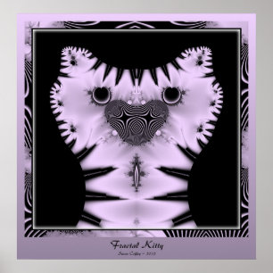 Póster Fractal Kitty