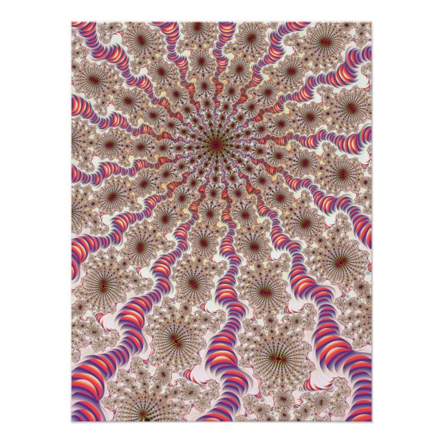 Póster Fractal Mandelbrot Radial (Anverso)
