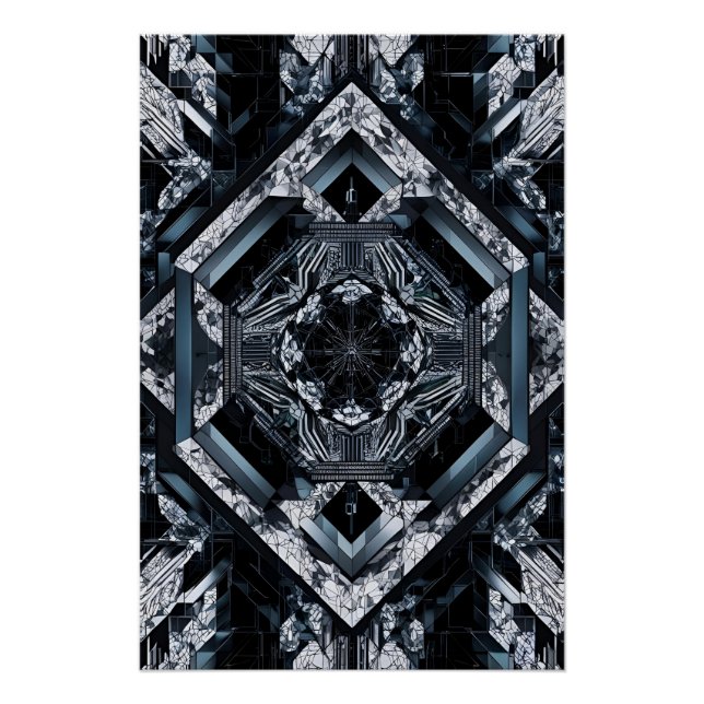 Póster Fractal moderno: Nexo multiplanar HD-76 (Anverso)