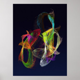 Póster Fractal - pescado tropical
