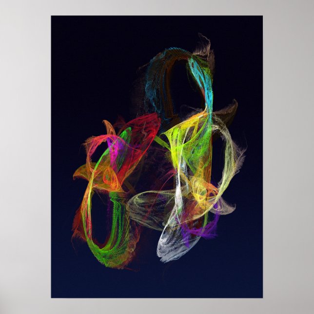 Póster Fractal - Pescado tropical (Frente)