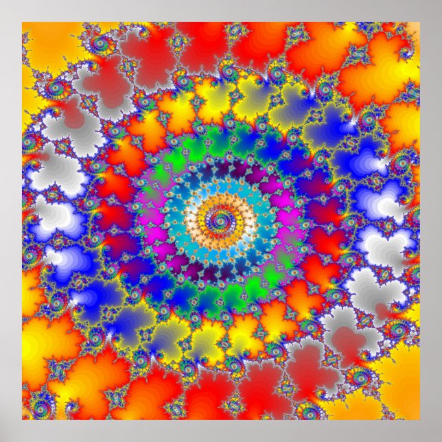 Póster Fractal psicodélico (Frente)