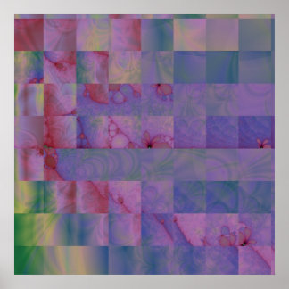 Póster Fractal Quilt 3 Canvas Print