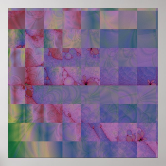 Póster Fractal Quilt 3 Canvas Print (Frente)