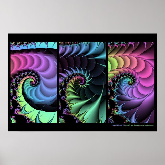 Póster Fractal Triptych #1 (Frente)