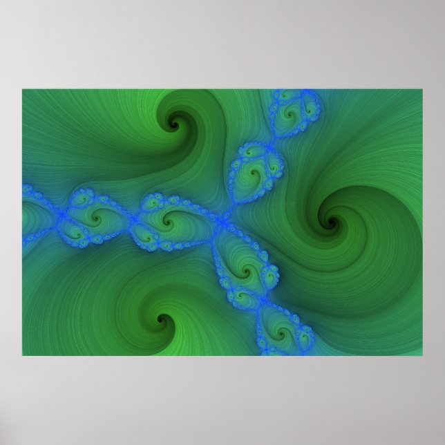 Póster Fractal verde (Frente)
