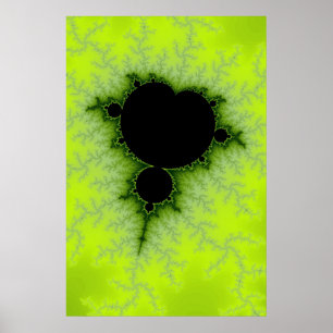 Póster Fractal verde