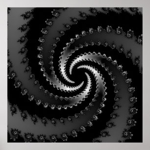 Póster Fractal Vortex oscuro