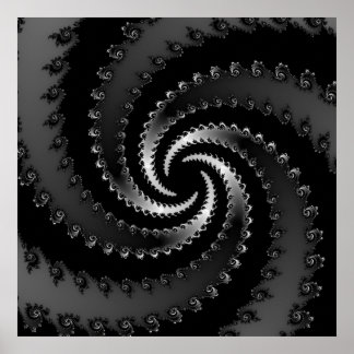 Póster Fractal Vortex oscuro