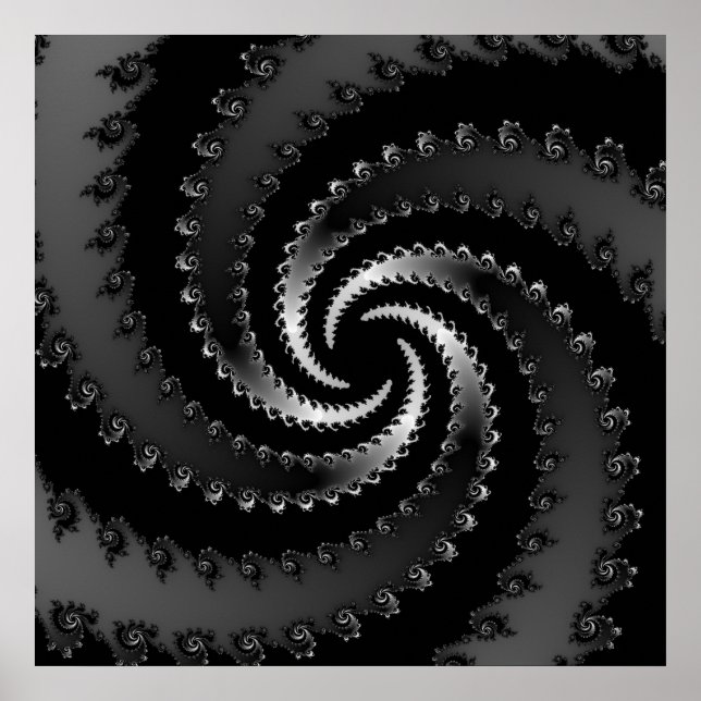 Póster Fractal Vortex oscuro (Frente)