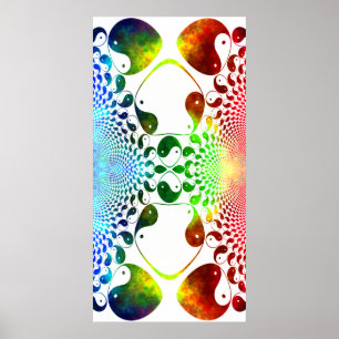 Póster Fractal Yin Yang Mirror