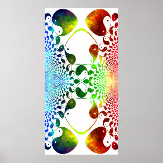 Póster Fractal Yin Yang Mirror