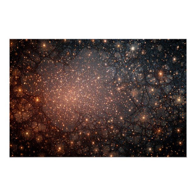 Póster Fractured Nebula Cosmic Web Glow (Anverso)