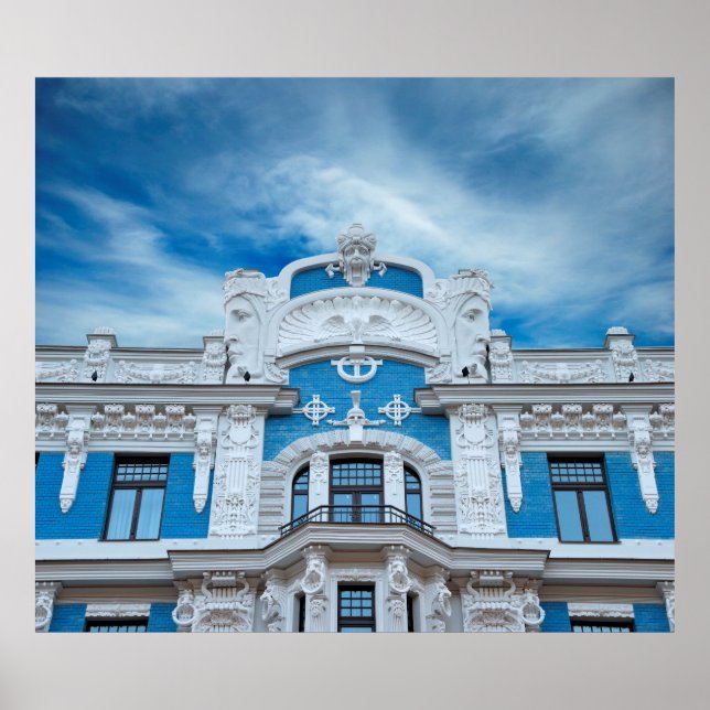 Póster Fragmento de estilo Art Nouveau (Jugenstil). El ar (Frente)