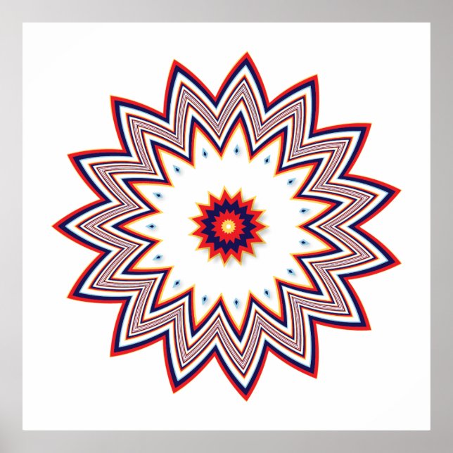 Póster Fragmento de flor roja (Frente)