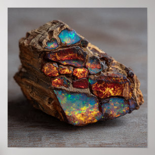 Póster Fragmento de fósiles óseos de dinosaurio optimizad