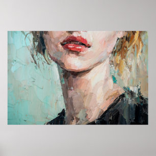 Póster Fragmento de la pintura artística. Retrato de un c