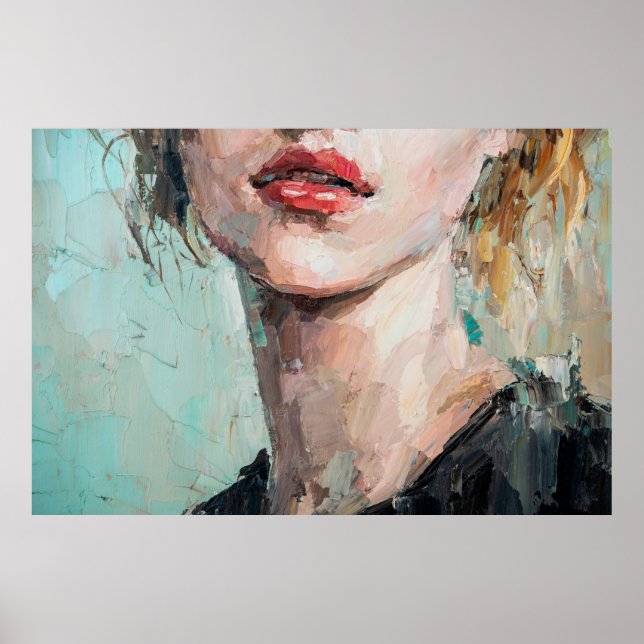 Póster Fragmento de la pintura artística. Retrato de un c (Frente)