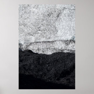 Póster Fragmento de piedra blanca y azul