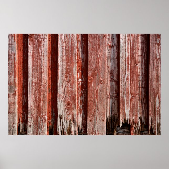 Póster Fragmento de una antigua pared de madera pintada.  (Frente)