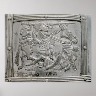 Póster Fragmento del casco, del tesoro de Sutton Hoo
