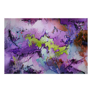 Póster "Fragmentos dinámicos" Arte abstracto contemporáne