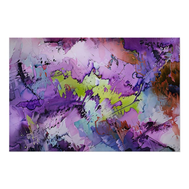 Póster "Fragmentos dinámicos": Post artístico abstracto c (Anverso)