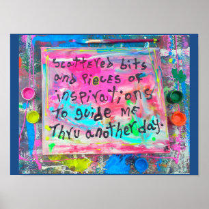 Póster fragmentos dispersos de inspiración