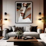 Póster Fragments of the Soul<br><div class="desc">A bold exploration of the human form through cubist lenses. Rich textures and earthy tones create a fragmented face that invites contemplation. Ideal for spaces seeking intellectual depth and contemporary artistic elegance.</div>