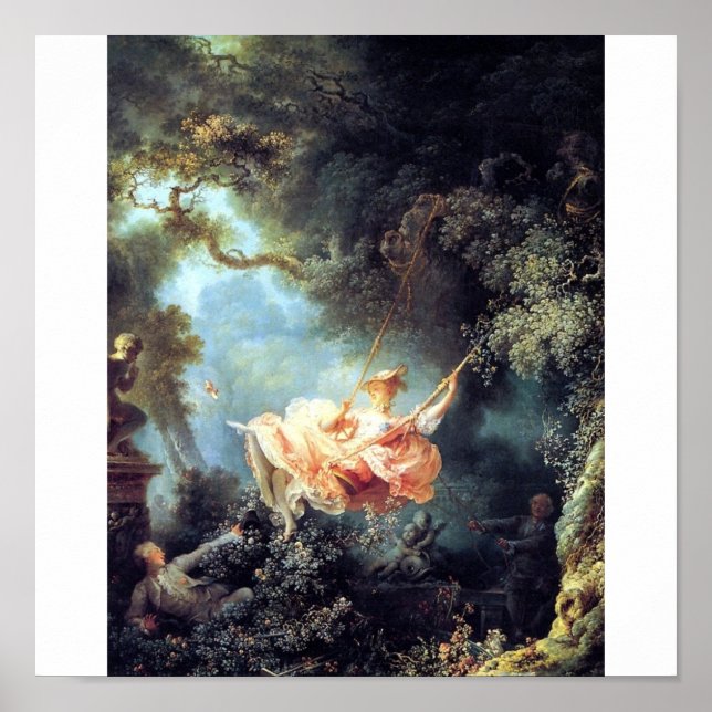 Póster fragonard la huella de la pintura antigua del osci (Frente)