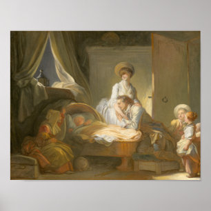 Póster Fragonard Portrait - Jean-Honoré Fragonard