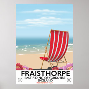 Póster Fraisthorpe East Riding de Yorkshire, Inglaterra.