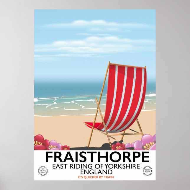 Póster Fraisthorpe East Riding de Yorkshire, Inglaterra. (Frente)